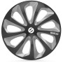 SPARCO SPC1473BKSV Enjoliveur Sicilia, Noir/Argent, Set de 4, 14"