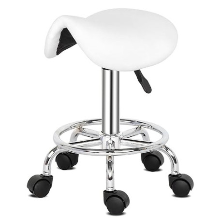 Alightup Tabouret de Bureau Tabouret à roulettes Professionnel Rotation à 360° Chaise a Roulette Salon de Massage Cuisine Bureau