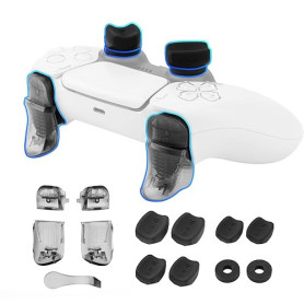 NiTHO FPS Gaming Kit pour Manette PS5, Kit de Précision avec Ergonomiques de Gâchettes et de Boutons, 3 Tailles de Poignées de P