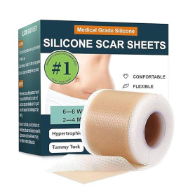 Cyberwork Rouleau de Pansement en Silicone pour Cicatrices (4CM x 150CM), Bandage Professionnel pour Soin des Cicatrices, Adapté