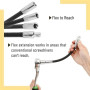 Barre D'extension Flexible en Acier à Ressort 3 Pièces, Jeu de Douilles Magnétiques 1/4 Po, 3/8 Po 1/2 Po, Embouts D'arbre, Kit