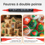 Zenacolor - Feutre Acrylique 72 Couleurs - Double Pointe - Pinceau & Fine - Feutres pour Coloriage Adulte - Feutres Acrylique Id