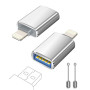 layajia Adaptateur Lightning vers USB, Câble Lightning Mâle vers USB Femelle pour iPhone 14 13 12 11 Pro Max, Adaptateur OTG iPh