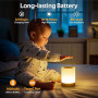 Lampe de Chevet Tactile Intensité Variable, 5 Modes & 256 Couleurs RVB Changement Veilleuse Bébé Enfants Adulte, Lampe d'allaite
