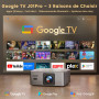 Videoprojecteur 4K【2026 GTV/1er Mini Ultra Courte】 Retroprojecteur Apps Officiell, AutoFocus/Keystone 1080P,1600 Hte luminosité 