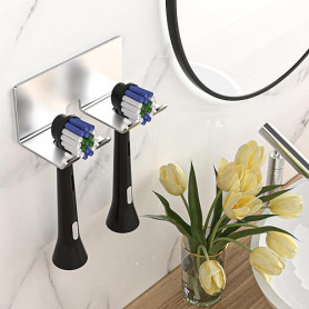 GGQ Porte-Brosse à Dents électrique Mural, Porte-Brosse à Dents sans percer pour Salle de Bain Support de Brosse à Dents Autocol