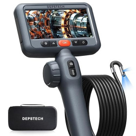 DEPSTECH Endoscope à Double Objectif avec Articulation bidirectionnelle à 210°, caméra endoscopique Industrielle avec éclairage,