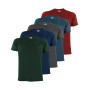 ALPIDEX T-Shirts Hommes Noir Unis à Col Rond Lot de 5, Taille S M L XL XXL 3XL 4XL 5XL