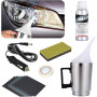 MILIWAN Kit Rénovation Phares Voiture - Renovateur Phare Voiture avec Coupe d'atomisation, papiers abrasifs pour Les phares oxyd