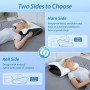 HOMCA Oreiller Ergonomique Cervical, 2 en 1 Oreiller à Mémoire de Forme pour la Nuque, Coussin pour Dormir sur Le Côté et sur Le