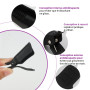 Kit pour Retrait Vernis Semi Permanent - 10 Pinces Doigts Vernis + Grattoir + Poussoir Cuticules + 100x Cotons + Brosse Ongles, 