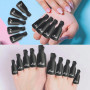 Kit pour Retrait Vernis Semi Permanent - 10 Pinces Doigts Vernis + Grattoir + Poussoir Cuticules + 100x Cotons + Brosse Ongles, 