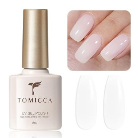 TOMICCA Vernis Semi Permanent, Blanc Laiteux Vernis Gel UV Semi Permanent, Soak Off Vernis Gel UV LED Gel Cadeau Pour Salon de M