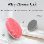 FREATECH Paquet de 2 Brosse pour Corps avec Peigne en Silicone à 2 Faces pour Bain & Douche, Nettoyage Efficace et Massage Fin, 