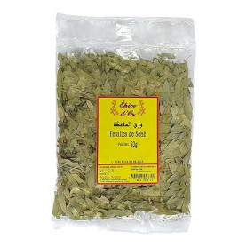 Sene Feuilles 50g - Epice d'Or, 100% Naturelles, Sans Additifs, Sans Arôme Artificiel, Sans Conservateur