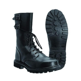 Mil-Tec Rangers Bottes Armée Française Cuir Noir Hiver Militaire Lacet Taille 42