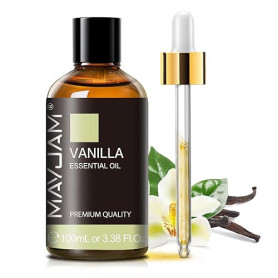 Huiles Essentielles Vanille 100ml, MAYJAM Huile De Vanille 100% Pure, IdéAl Pour L'AromathéRapie Aroma Diffuseur Huile Parfumée