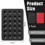 Lot de 2 ventouses en Silicone, Support de téléphone Portable à Ventouse carrée, en Silicone unilatéral, Convient pour Les télép