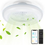 Vigevee 80W Ventilateur de Plafond avec éclairage, LED Variable Lumière du Ventilateur Mode été Hiver, avec Télécommande et APP,