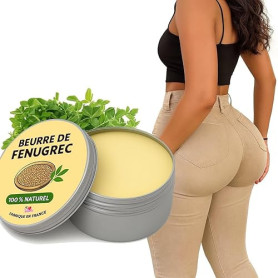 Beurre de Fenugrec Français – Pour Grossir les Fesses et Augmenter le Volume de la Poitrine – Soin Naturel 100G – I Love My Popo