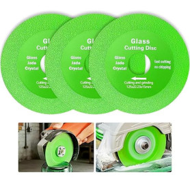XRXYMQ 3 Pièces Disque Diamant 125mm Carrelage Disque Verre Ø125mm x 15mm 22.23 mm Coupe Carrelage pour Meuleuse Angle Bouteille