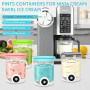 Pot pour Ninja Swirl by Creami,avec Couvercles Étanches,4 Pièces 480ml pot ninja creamy swirl,po-t ninj-a creamy deluxe,pour Nin