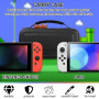 Orzly Kit d'accessoires conçu pour Les Accessoires Nintendo Switch Geeks et boîtier de Console OLED et Protecteur d'écran, poign