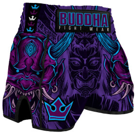 Buddha Fight Wear - Pantalon Muay Thai et Kick Boxing Modèle Européen Geisha - Tissu Satin Premium - Nouveau Motif Européen - Gr