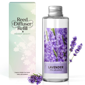SCENTORINI Recharge Diffuseur de Parfum Lavande, 200ML Diffuseur de Parfum Batonnets Diffuseur Parfum pour la Chambre, la Salle 