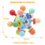 Jouet Dentition Bebe Balle Pour Naissance 0-3 Mois, Sensorielle Jeux d’Eveil Hochet Bébé de développement, Educatif Cadeau Enfan
