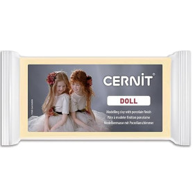 CERNIT CE0950500744C - Un Pain de Pâte Polymère Translucide DOLL - Pâte à Modeler à Cuire - Couleur amande - Bloc de 500 g