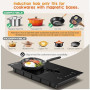 KICHPOWER Plaque Induction 2 feux Encastrable, Plaque de Cuisson Electrique 30cm, Commande Tactile, 3300W, 9 niveaux de puissanc