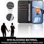 Rojeuinn Coque pour Xiaomi 17T 5G Étui Portefeuille en Fibre Premium avec Compartiments pour Cartes et Fermeture Magnétique Prot