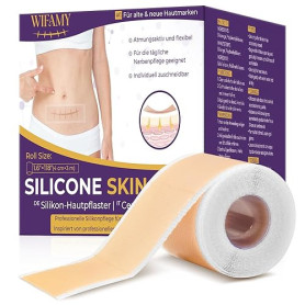 Pansement Silicone Cicatrice Réutilisable Couleur Chair, Bande Silicone Cicatrice Découpable et Imperméable, Silicone Scar Sheet