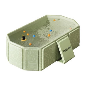Baignoire pliable bébé – Baignoire bébé portable pour enfants 0-8 ans, Baignoire enfant pliable pour douche avec bouchon de vida