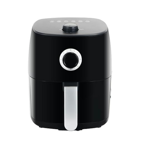 Home Trends Mini friteuse à air chaud avec contrôle de la température programmable, 1400 W, minuterie de 30 minutes, friture san