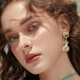 Beebeecraft 1 boîte de 20 Clous d'oreilles avec Boucle Plaqués Or 18 carats 316 Anneaux Torsadés en Acier Inoxydable Chirurgical