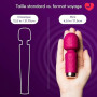 Lovehoney Vibromasseur mini wand femmes | Masseur vibrant type wand, sextoy femme | Stimulateur clitoridien compact en silicone