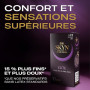 Skyn Elite : Lot de 20 Préservatifs sans latex Skynfeel pour Homme / Taille Régulière, Ultra-Fins et Doux, Forme Droite et Lisse