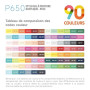 languo Lot de 90 stylos à encre gel acrylique 3D à pointe ogive de 1 mm pour papier noir, roche, verre, tissu, loisirs créatifs