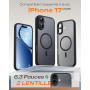 TOCOL Coque Magnétique pour iPhone 17 6,3 Pouces, Compatible avec MagSafe, Anneau Magnétique Intégré, Protection de l'objectif a