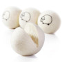Hanamura Boules de séchage - 6 boules de sèche-linge - 100 % laine de mouton - Avec sac de rangement