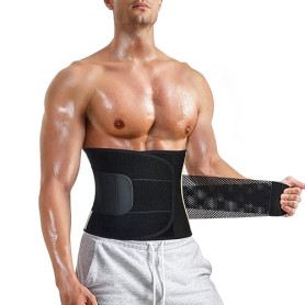 Chumian Ceinture de Sudation Abdominale pour Homme Minceur Ceinture Amincissante Gaine Ventre Plat Néoprène Sport Réglable Fitne