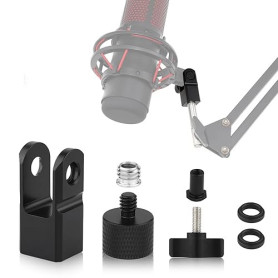 Adaptateur de Montage de Microphone pour Hyperx Quadcast avec Adaptateur à vis 3/8 Pouce ou 1/4 Pouce Fonctionne avec le Support