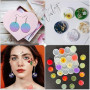 Guyode 12 Pièces Moule Resine Epoxy Ronds Silicone pour Moulage Pendentif Moule Resine Epoxy Bijoux, Moule Silicone Bijoux avec