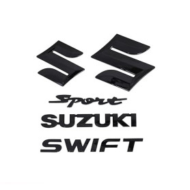 Lot complet de badges avant et arrière pour sport ZC33S Noir brillant