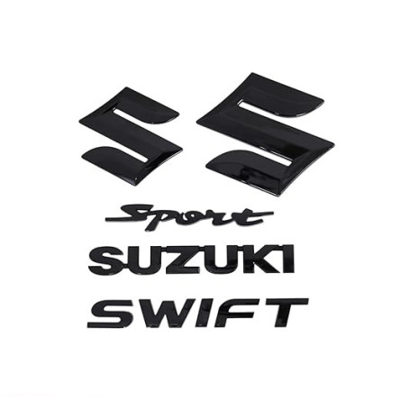 Lot complet de badges avant et arrière pour sport ZC33S Noir brillant