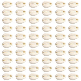 TOAOB 200pcs Shell Perles en Coquillage Beige Charmes Naturel en Cauris Coquilles 15 à 17mm pour Fabrication de Bijoux Bracelet
