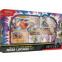 Pokémon : Collection avec Figurine Méga-Lucario-ex (1 Carte Promo Brillante texturée, 1 Carte Promo Grand Format, 5 boosters et