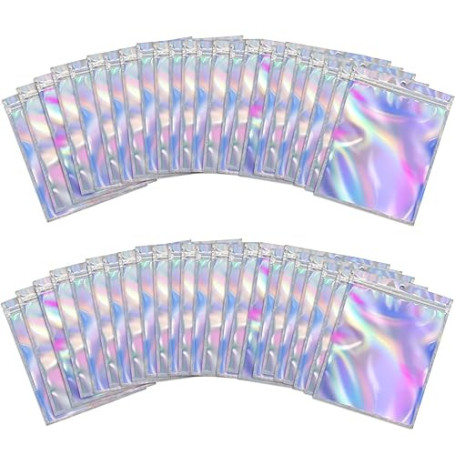 BQTQ 150 Pièces Sacs Refermables Anti-Odeur, Sacs à Fermeture à Glissière Sachets Refermables Zip, Sac Aluminium Pochettes pour